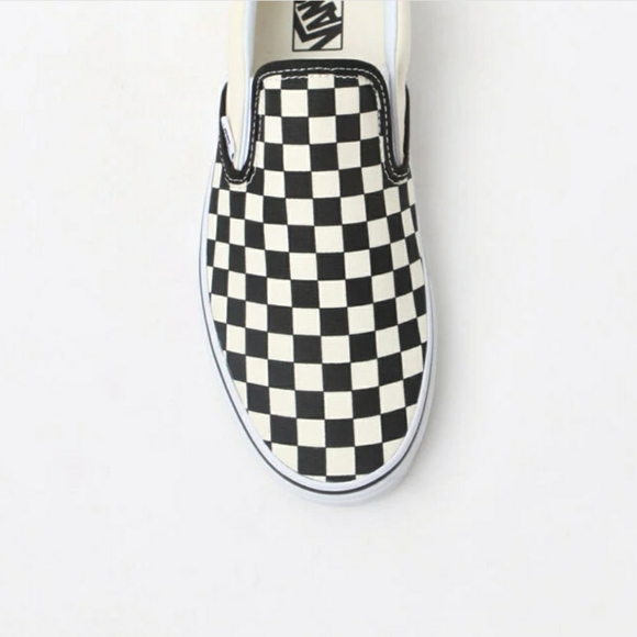Vans Classic Checkerboard White & Black Slip-On Sh - Picture 10 of 14